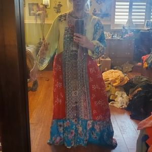 Johnny Was maxi dress with slip